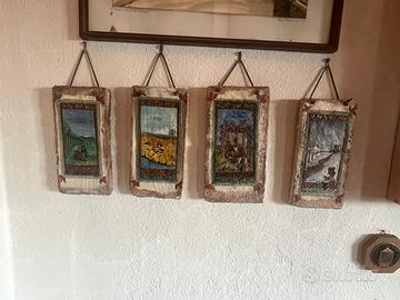Le quattro stagioni decorate a mano
