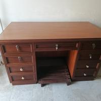 scrivania in noce massello artigianale