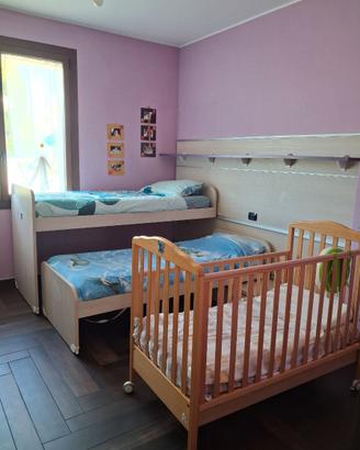 Cameretta per 2 bambine/ragazze+lettino+fasciatoio