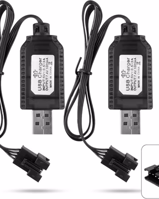 2 Caricatori USB LiPo 7.4V 2S SM-4P RC