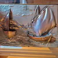 Quadro altorilievo in argento BARCHE A VELA