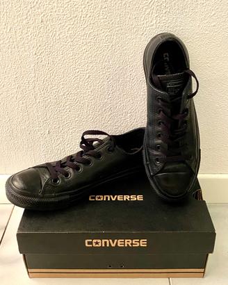 Converse All Star Chuck Taylor nere pelle 39