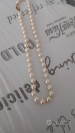 girocollo.vintage di perle  con fermaglio placcato