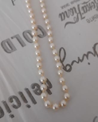 girocollo.vintage di perle  con fermaglio placcato