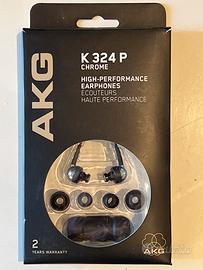 AKG K324P chrome high-performance earphones