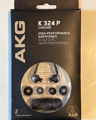 AKG K324P chrome high-performance earphones