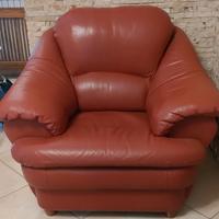 Poltrona in vera pelle