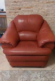 Poltrona in vera pelle