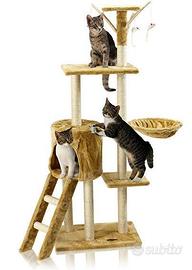 Tiragraffi Gatto 140cm NUOVO IMBALLATO con Cucce e