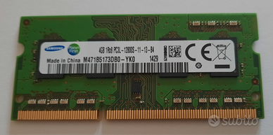 4GB Laptop RAM Samsung PC3L - 12800S DDR3L M471B51