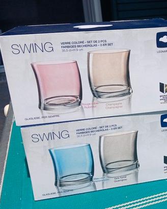 Bicchieri Leonardo Swing Colorati - Vetro Alta Qua