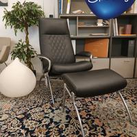 STRESSLESS - POLTRONA RELAX IN PELLE CON POUF