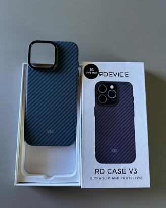 Cover Iphone 16 Pro Max Carbon blu nuova e vetrini