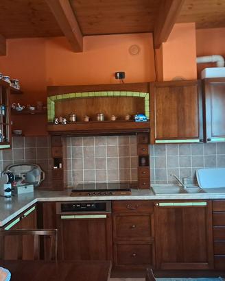Cucina  Rustica Legno Massello Noce
