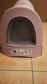 Lettiera con sportello per gatto