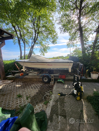 BARCA (da restaurare) Motore e Carrello basculante