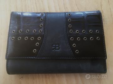 Portafoglio pelle nero Renato Balestra