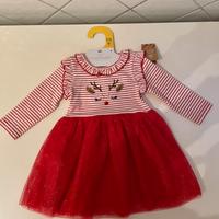 Vestitino nuovo Natale Bimba 9-12 mesi Primark