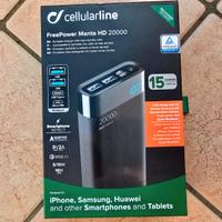 Power Bank Cellularline 20.000 mAh Nuovo Sigillato