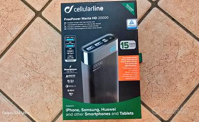 Power Bank Cellularline 20.000 mAh Nuovo Sigillato