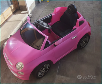 macchina elettrica 500 cabrio rosa