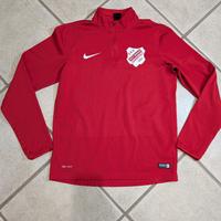 Felpa Nike Dri-Fit rossa mezza zip sportiva