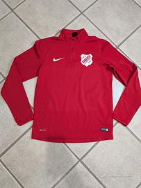 Felpa Nike Dri-Fit rossa mezza zip sportiva