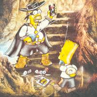 Maglietta vintage The Simpsons "Homer Zorro"  1999