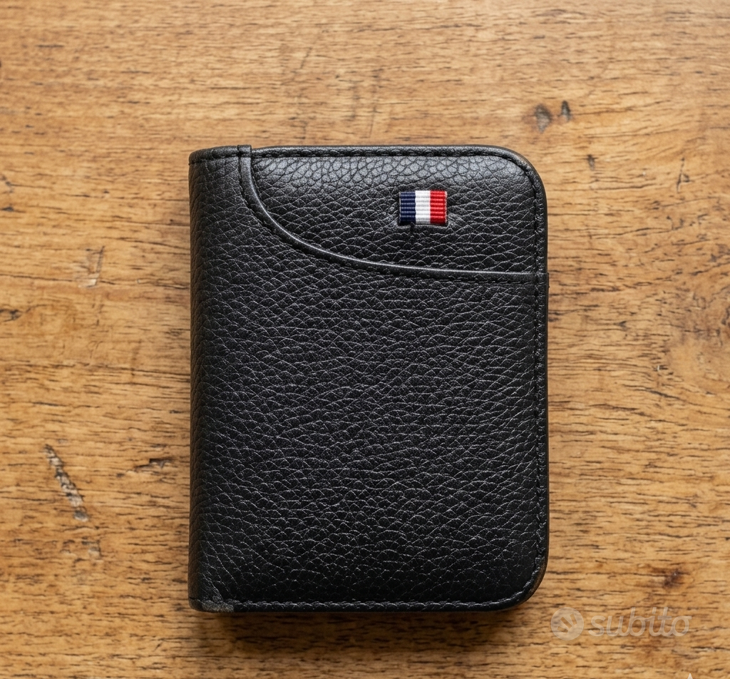 Lee Portafoglio bifold da uomo casual quotidiano minimalista per contanti e carte di credito con custodia flip ID Window Pass (nero