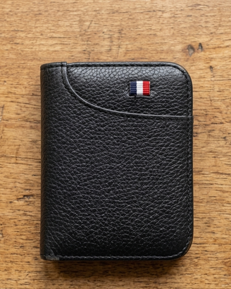 Portafoglio uomo slim nero nuovo porta carte