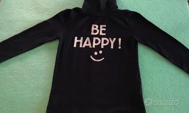 Dolcevita nero a maniche lunghe bimba, cotone, 6A