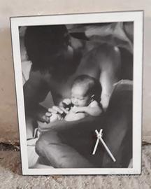 Quadro orologio : "Uomo con bimbo" h36x28L