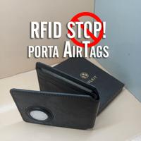 Portacarte in pelle protezione RFID 6 carte AirTag