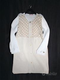 Cardigan lungo Stefanel Taglia L Beige Crema