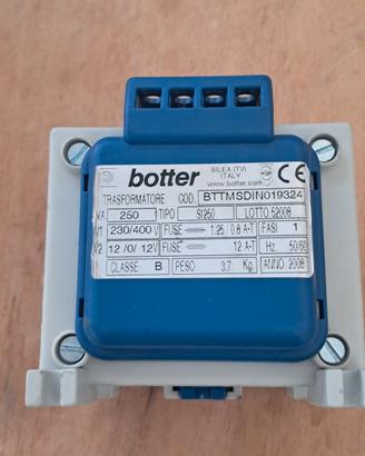 Trasformatore Botter 250VA 230-400V 12-0-12V