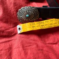 Cintura vintage con fibbia decorata in argento