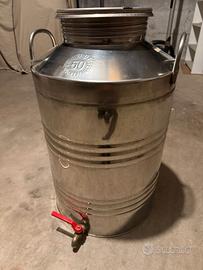 Bidone / Fusto Inox 18/10 50 L. con rubinetto