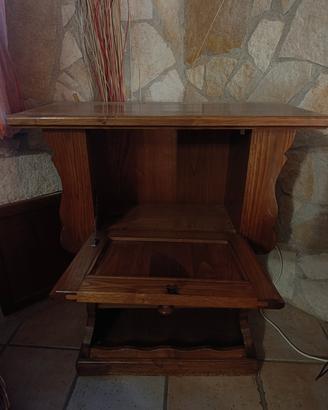 tavolino con ruote a scomparsa