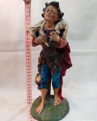 Antico pastore Toscano cartapesta anni 20 cm 30