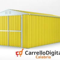 Box garage auto in Acciaio 327x611cm 19mq giallo
