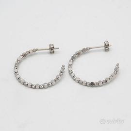 Orecchini a cerchio oro bianco 18 kt E.2300