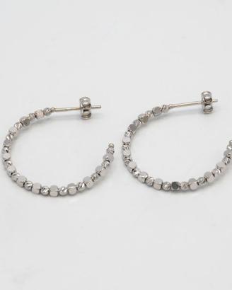 Orecchini a cerchio oro bianco 18 kt E.2300