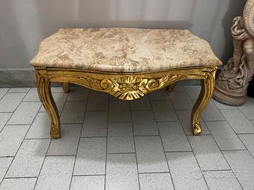 Tavolino legno marmo