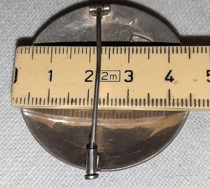 Grande spilla vintage argento 800 e 11 ametiste