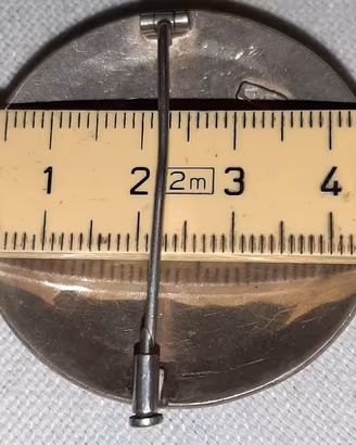 Grande spilla vintage argento 800 e 11 ametiste