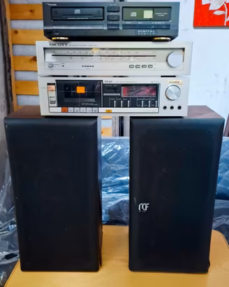 LOTTO HI-FI ANNI 70/80 VINTAGE.RCF,SCOTT,TEAC,ECC.