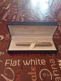Penna a sfera WATERMAN Acciaio inox oro trim