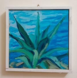 Dipinto "Agave" Pezzo Unico firmato dall'artista