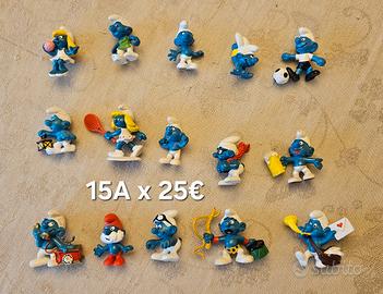 Lotto di 15A Puffi/Schmurf anni '70/'80