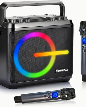 Macchina per Karaoke con 2 Microfoni, 120W